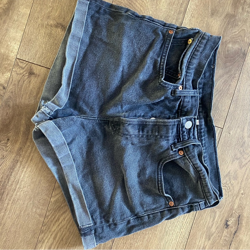 Levi’s Black Button Fly Denim Shorts